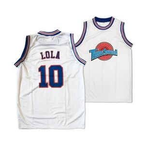 NWOT Tune Squad White Lola 10 Basketball Jersey Space Jam M Costume
